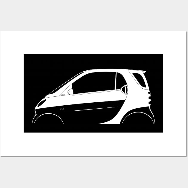 smart fortwo (W450) Silhouette Wall Art by Car-Silhouettes